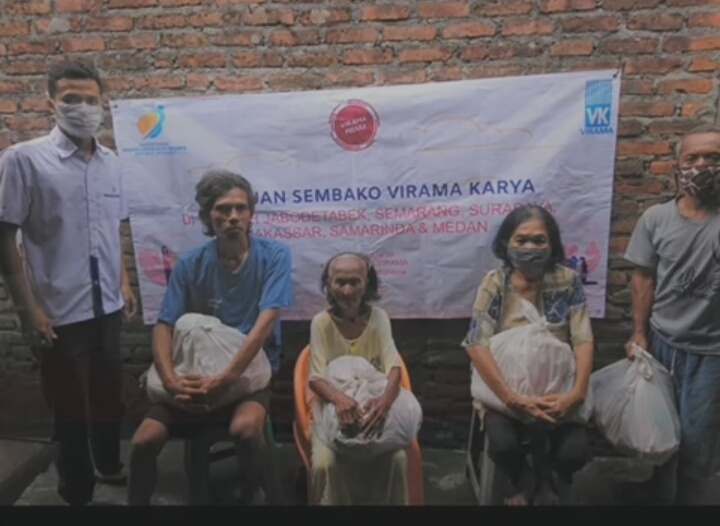 Virama Karya Bagikan 2.300 Paket Sembako untuk Masyarakat yang Terdampak Covid-19