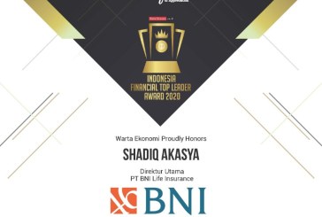 Bos BNI Life Terima Penghargaan Indonesia Financial Top Leader Award 2020