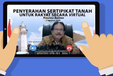 BPN Serahkan 22.335 Sertipikat Tanah Secara Virtual di Provinsi Banten