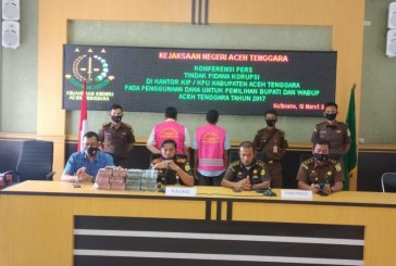 Kejari Aceh Tenggara Terima Tersangka dan Barang Bukti Kasus Pilkada 2017