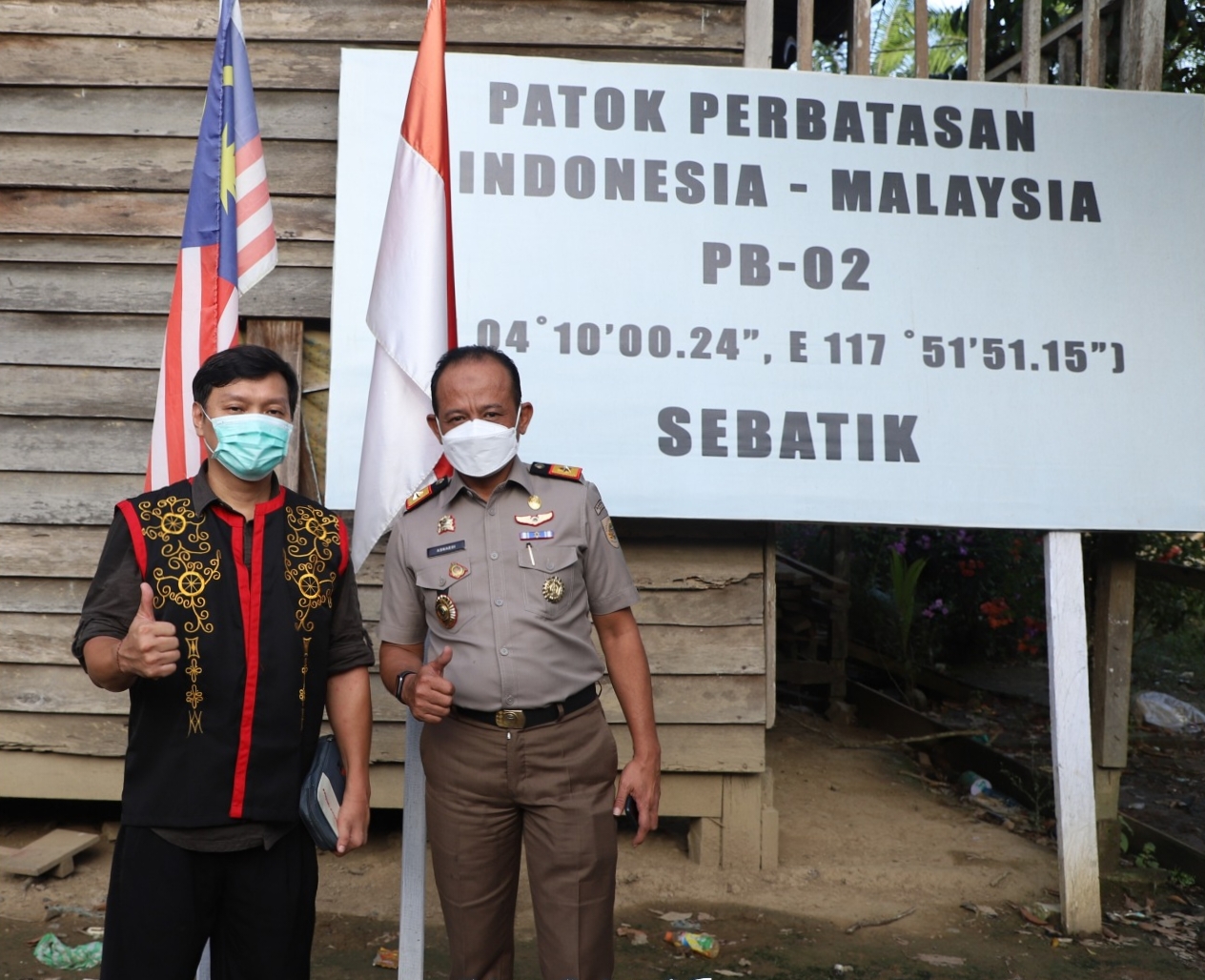 Wamen ATR/BPN dan Kakanwil BPN Kaltim Kunjungi Titik Batas Negara
