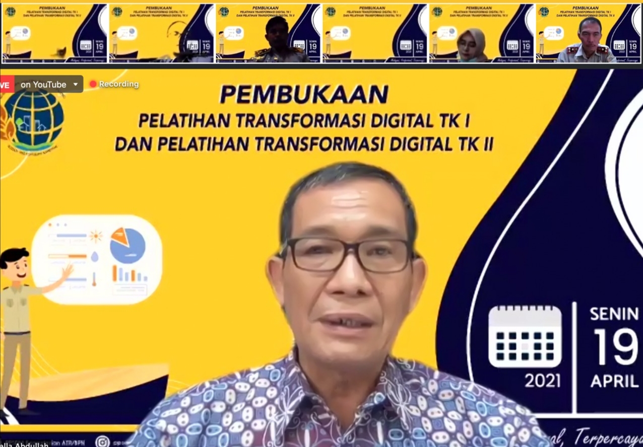 Siapkan Making Indonesia 4.0, Kementerian ATR/BPN Gelar Pelatihan Transformasi Digital Tk I dan II
