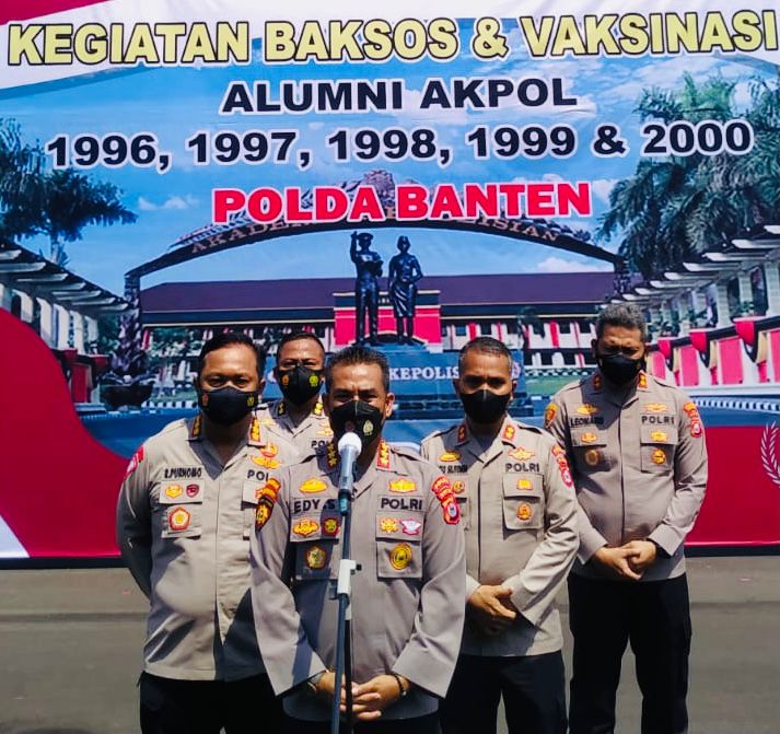 Baru Ada di Polda Banten, 5 Angkatan Alumni Akpol Bersatu Baksos dan Vaksinasi