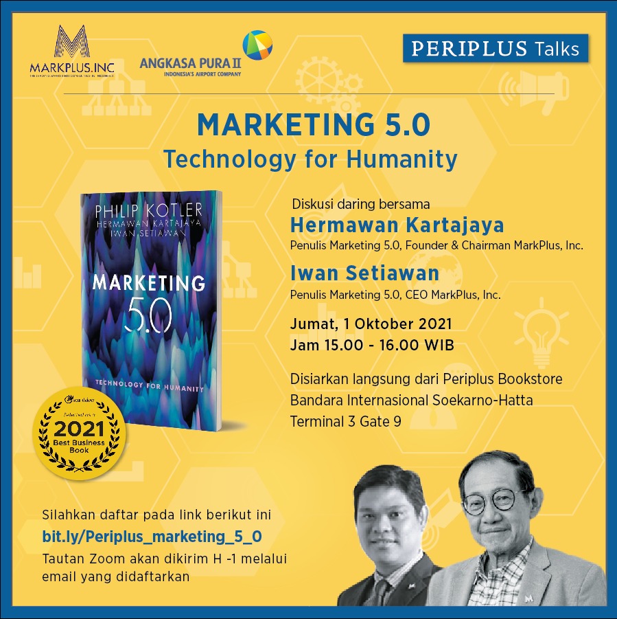 Buku Marketing 5.0: Technology for Humanity telah hadir di Periplus