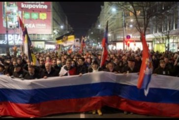 Sayap Kanan Serbia Demo Dukung Invasi Rusia