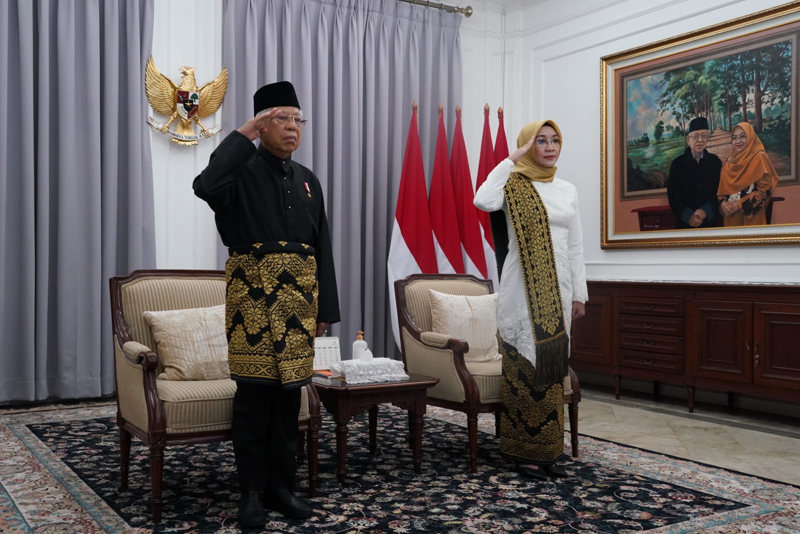 Kenakan Pakaian Adat Melayu, Wapres Ikuti Upacara Hari Lahir Pancasila Tahun 2022 Secara Virtual