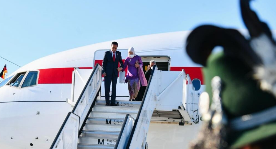 Cuaca Cerah Sambut Kedatangan Presiden Jokowi dan Rombongan di Munich