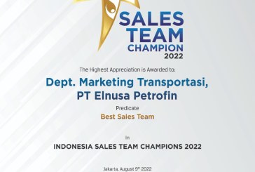 Elnusa Petrofin Sabet Penghargaan Best Sales Team di Indonesia Sales Team Champion 2022