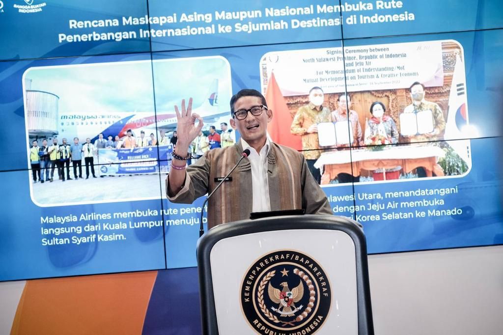 Sandiaga Apresiasi Pembukaan Kembali Rute Penerbangan Internasional ke Indonesia