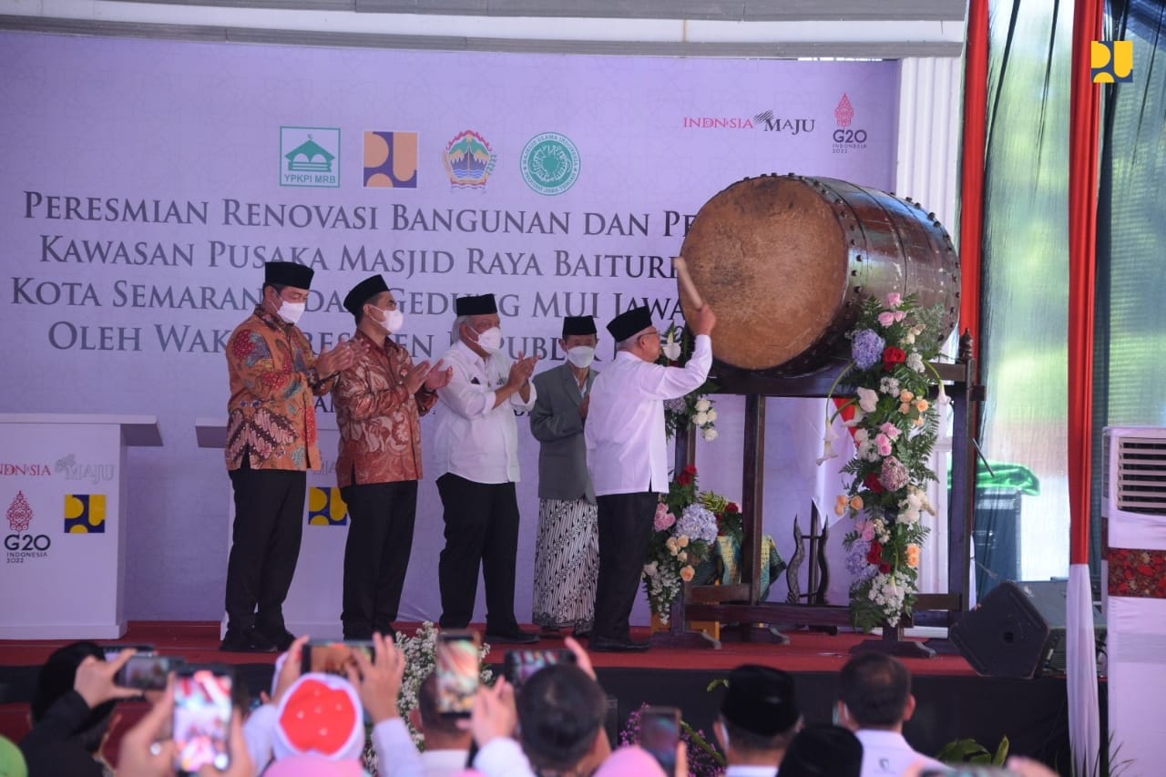 Menteri Basuki Dampingi Wapres Resmikan Masjid Raya Baiturrahman Semarang
