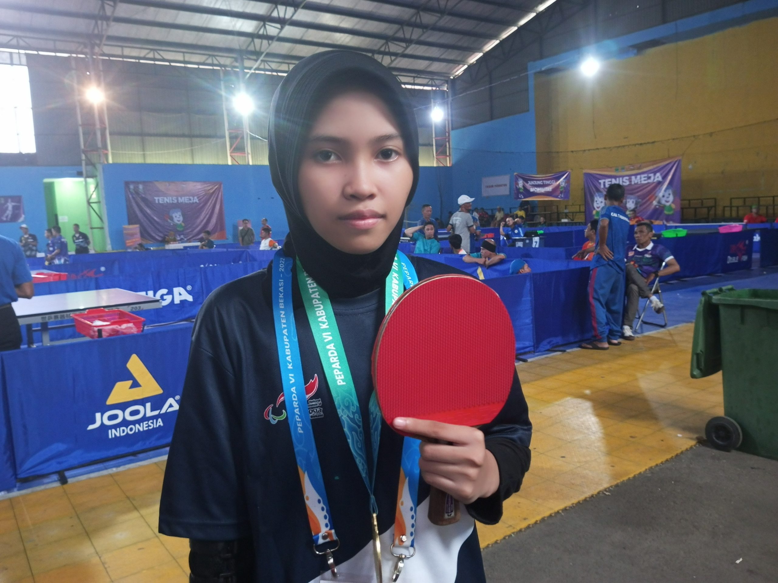 Turnamen Tenis Meja Peparda Jabar 2022, Dewi TS Bikin Peraih Medali Emas ASEAN Para Games 2022 Aminah Kalang-kabut