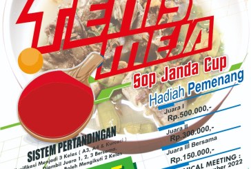 Disponsori Purwandi, Turnamen Tenis Meja Sop Janda Cup Digelar di GOR Tiga Dewi, Kota Bekasi, 25 Desember 2022