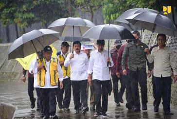 Menteri PUPR Dampingi Presiden Jokowi Tinjau Normalisasi Sungai Ciliwung untuk Pengendalian Banjir Jakarta
