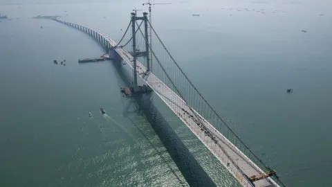 China Ambisi Bangun Jembatan Sepanjang 24,14 Km Senilai Rp100,5 Triliun