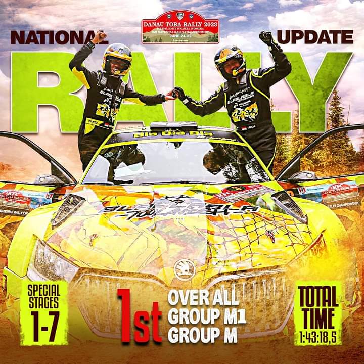 Wagub Sumut Ijeck dan Tim Bla Bla Bla Motorsport Jadi Juara KFC Danau Toba Rally 2023