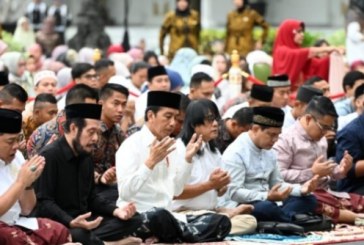 Presiden Jokowi dan Ibu Iriana Salat Iduladha 1444 H di Istana Kepresidenan Yogyakarta