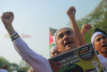 FOTO Aksi Solidaritas untuk Palestina di Depan Kedubes AS, Jakarta