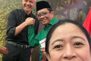 Puan Posting Fotonya Bersama Ganjar Pranowo dan Mahfud MD di Twitter
