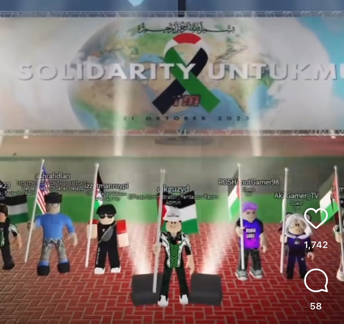 Anak-anak Ikuti Aksi Dukung Palestina Lewat Aplikasi Permainan Roblox