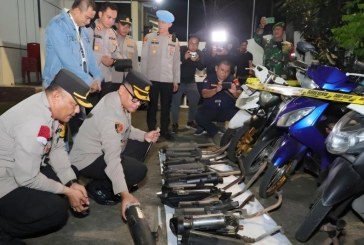 Jelang Pemilu 2024, Polisi Sita Ratusan Knalpot Brong dalam Operasi Kejahatan Jalanan
