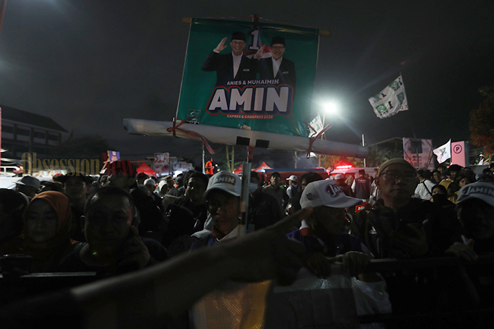 Massa Pendukung AMIN Mulai Padati Stadion JIS